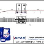 Automatic 200L Lubricating Oil Filling Line Línia d'ompliment automàtic d'oli lubricant 200L